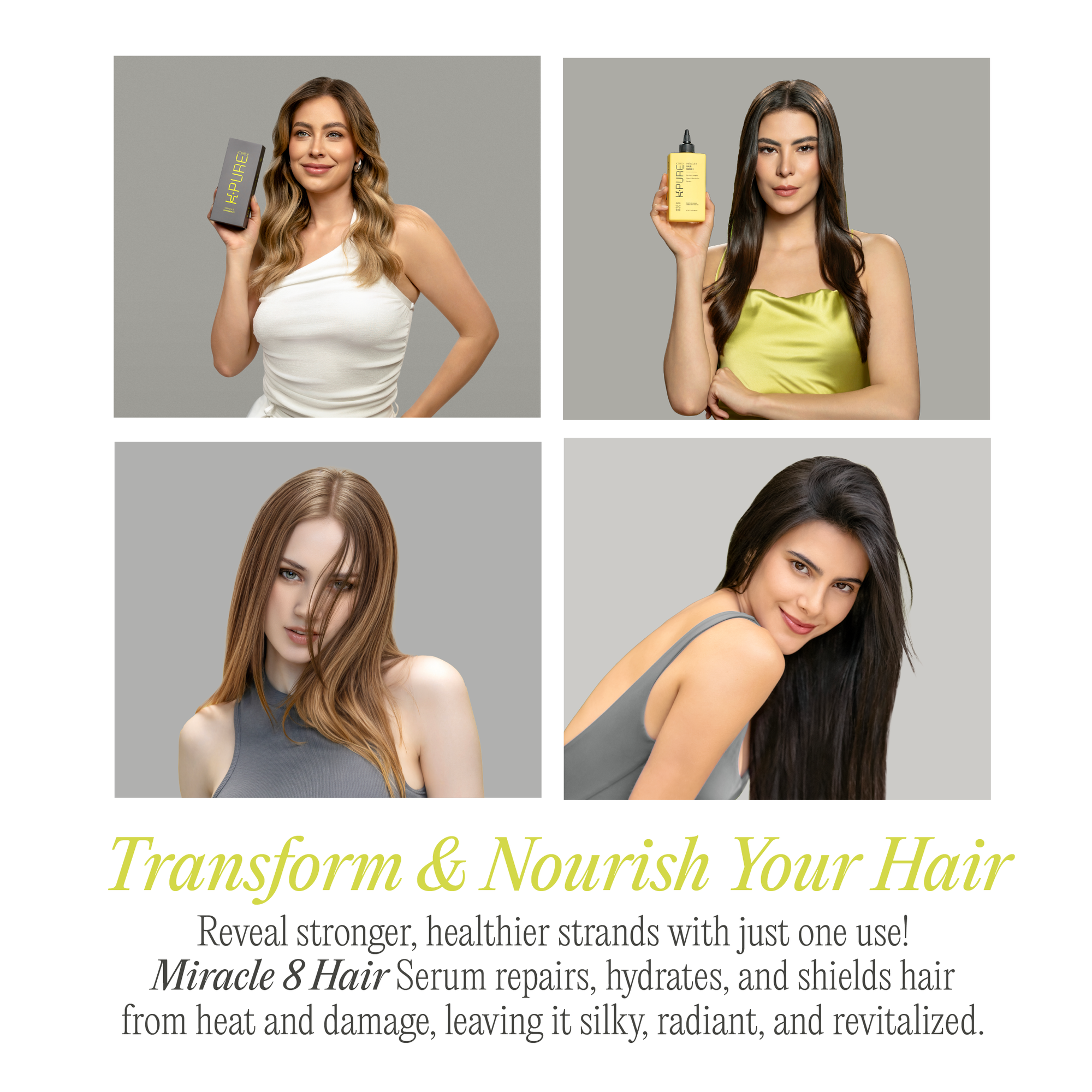 Transform & nourish your hair with Kpure miracle 8 hair serum