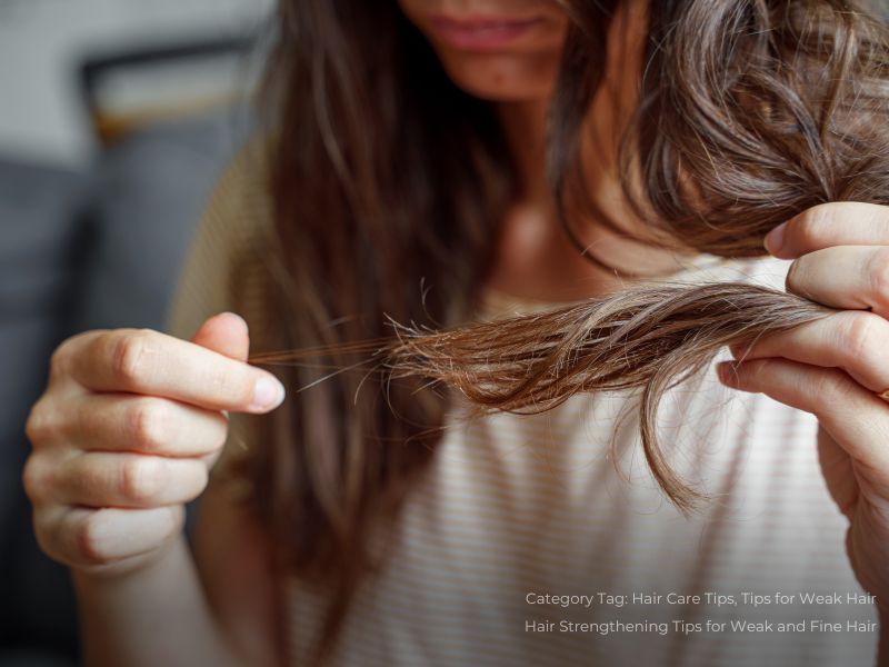 Young Woman Having a Hair Loss Problem