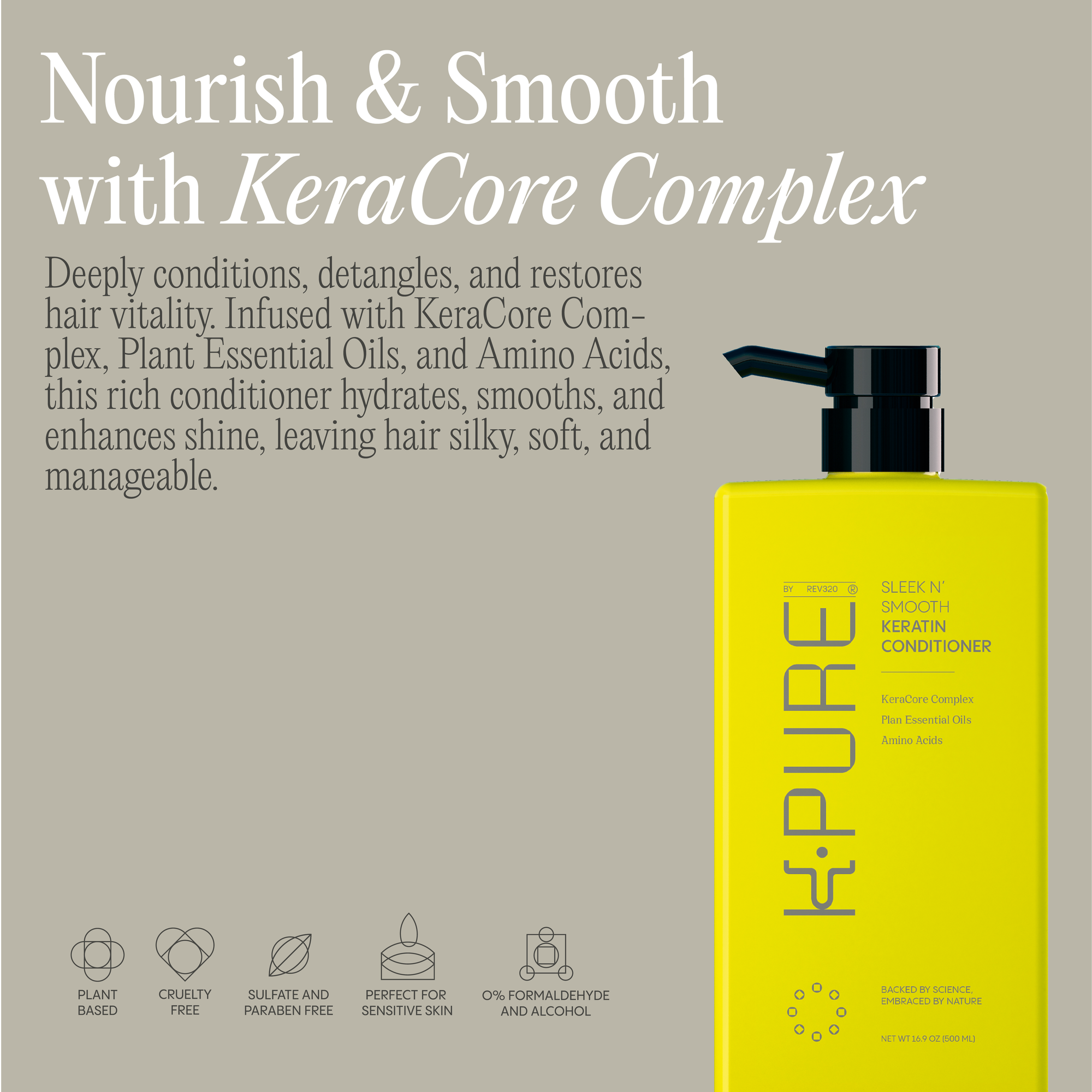 Nourish & smooth with KeraCore Complex banner from Kpure